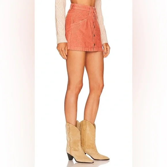 NWT $60 Free People RAY Corduroy Mini Skirt - Picture 2 of 10